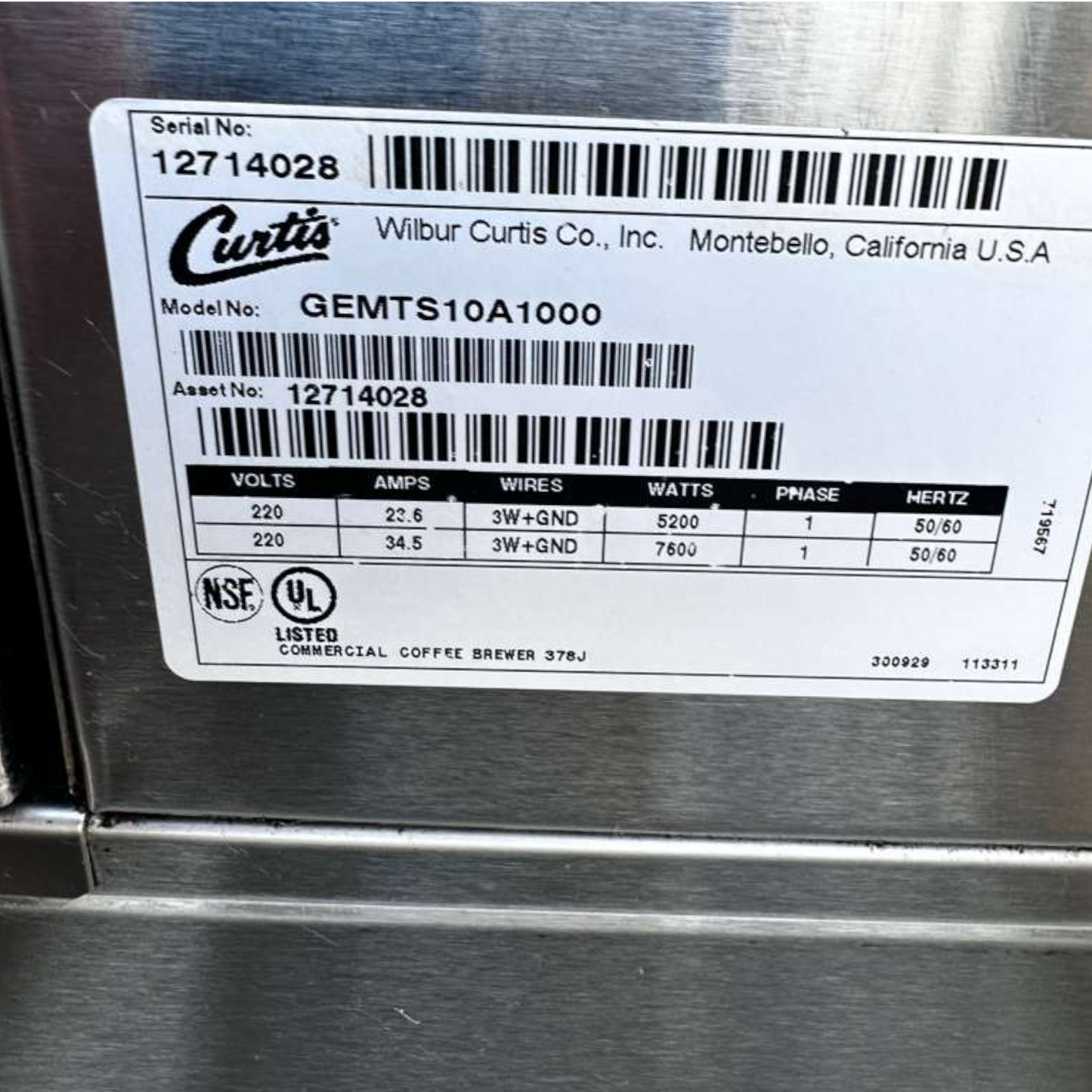 Exceptional Condition – Curtis GEMTS10A1000 G3 Gemini Twin Satellite Coffee Brewer – 1.5 Gallon – 220V – Fully Tested & Operational!