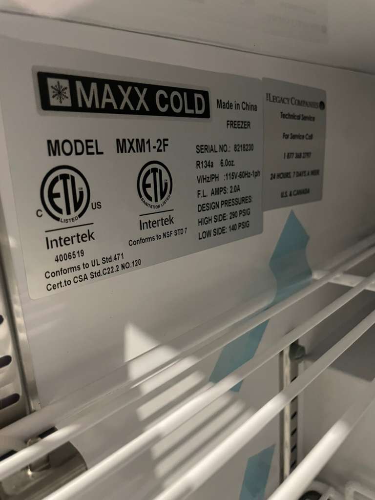 Refined Condition – Maxx Cold MXM1-2F Commercial Countertop Freezer – Fully Tested & Working