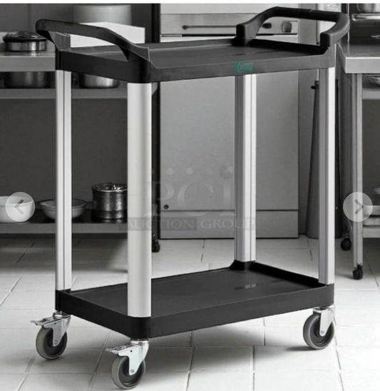 Brand New! – Choice Small Bus Cart – 2 Shelf Utility Cart 24" x 16" – Heavy Duty Commercial Service Cart