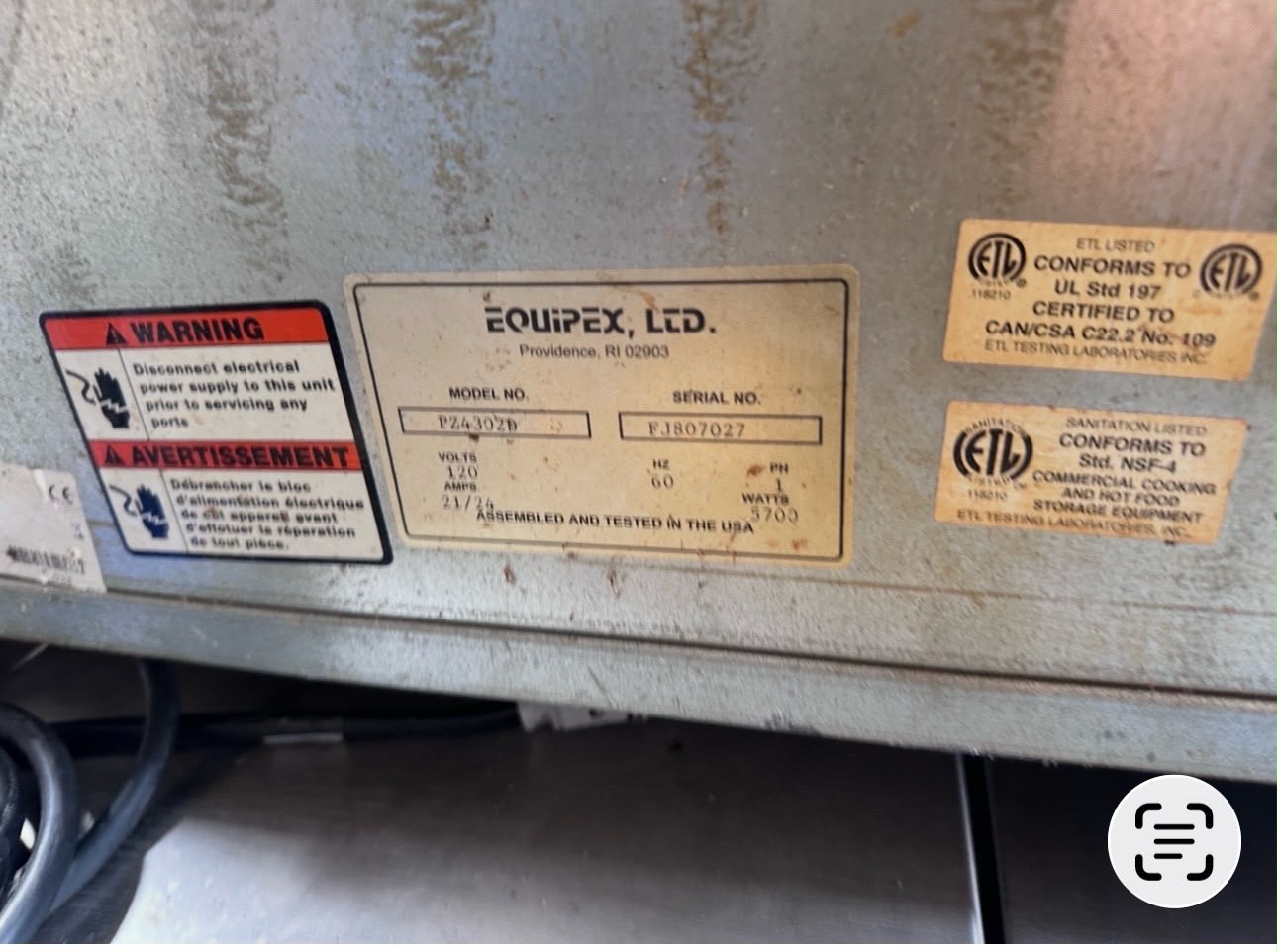 Elite Condition – Equipex SODIR PZ4302D – Countertop Electric Pizza Oven – Single Deck Fire Brick Stone Oven – 120V – 5700W – ETL Listed – Fully Tested & Operational!