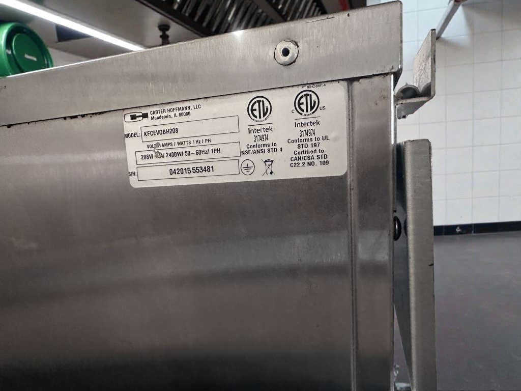 Excellent Condition – Carter-Hoffmann Commercial Heated Holding Cabinet – Stainless Steel – UL & NSF Listed – Fully Tested & Operational!