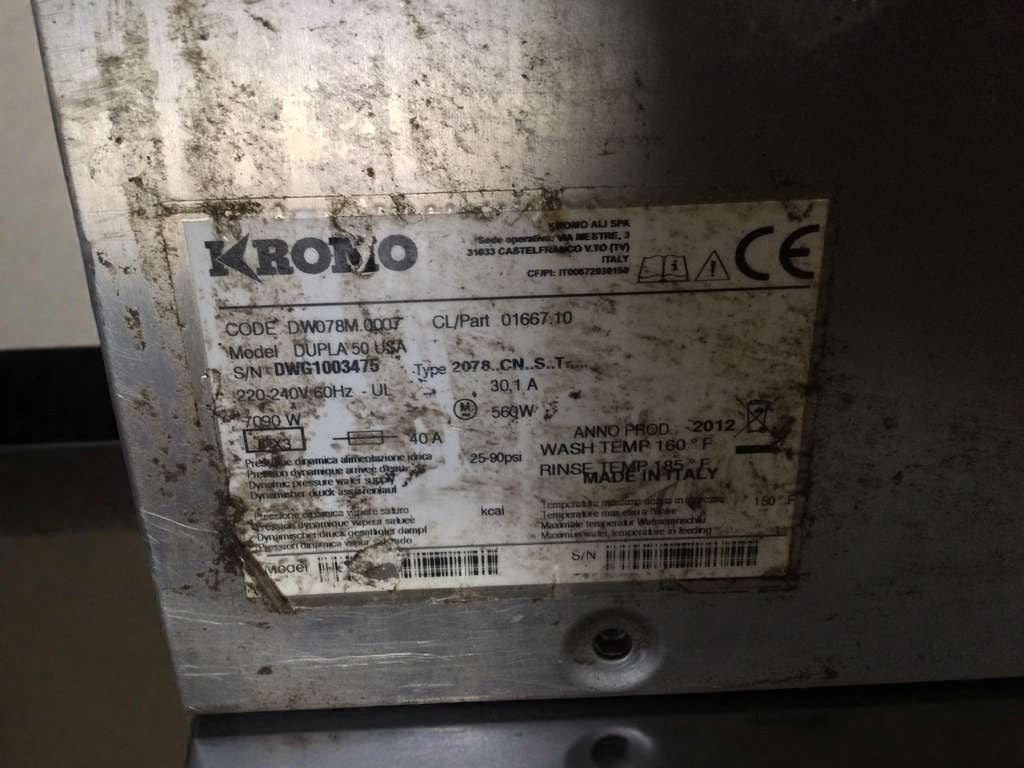 Premium Condition – Krono DUPLA 50 USA – Commercial Undercounter Dishwasher – 220–240V – Fully Tested & Working!