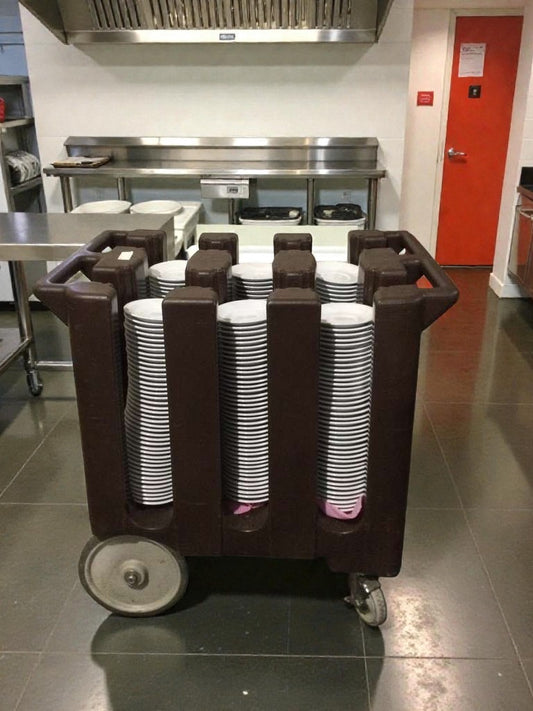 Like-New Condition – Commercial Mobile Dish & Plate Dispensing Cart – Heavy-Duty – Ready for Service!
