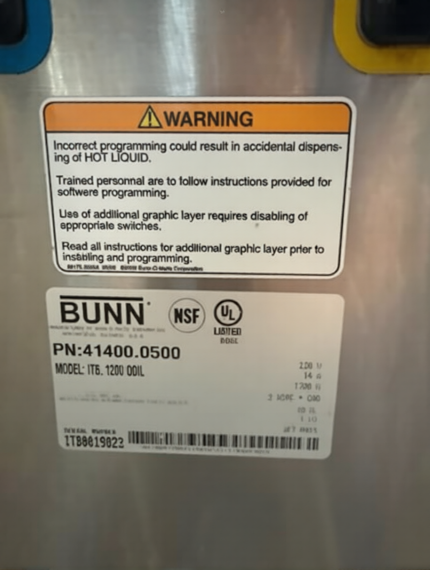 Like-New Condition – Bunn 52000.0301 ITB Infusion Dual Dilution Single Tea Brewer – Stainless Steel – 120V – NSF / UL Listed – Fully Tested & Operational!