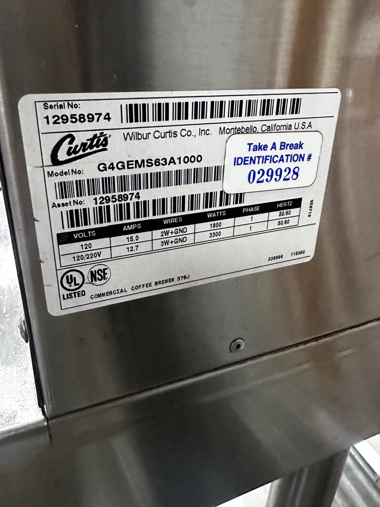 Exceptional Condition – Curtis G4GEMS63A1000 Gemini – Stainless Steel Satellite Coffee Brewer – 1.5 Gallon – 120/220V – NSF & UL Listed – Fully Tested & Operational!
