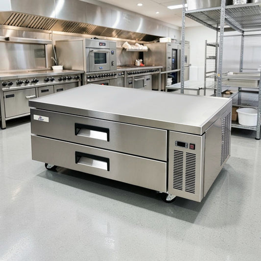 Optimal Condition – Cooler Depot CB60 – 60" Commercial Two-Drawer Refrigerated Chef Base – Heavy-Duty Stainless Steel Top – 115V – NSF-Compliant Design – Fully Tested & Operational!
