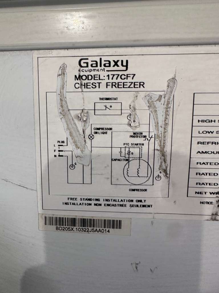 Excellent Condition – Galaxy 177CF7 – Commercial Chest Freezer – 7 Cu. Ft. – 115V – R600a – Fully Tested & Operational!
