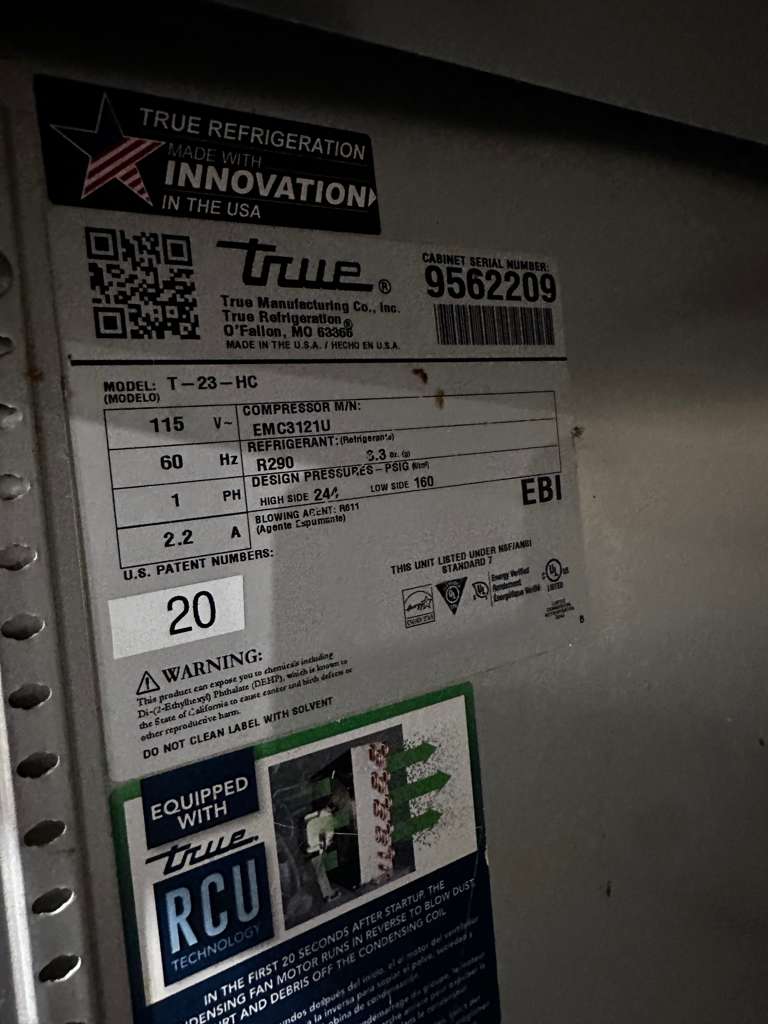 Prime Condition – True T-23-HC 27" Solid Door Reach-In Refrigerator – 115V – Fully Tested & Operational!