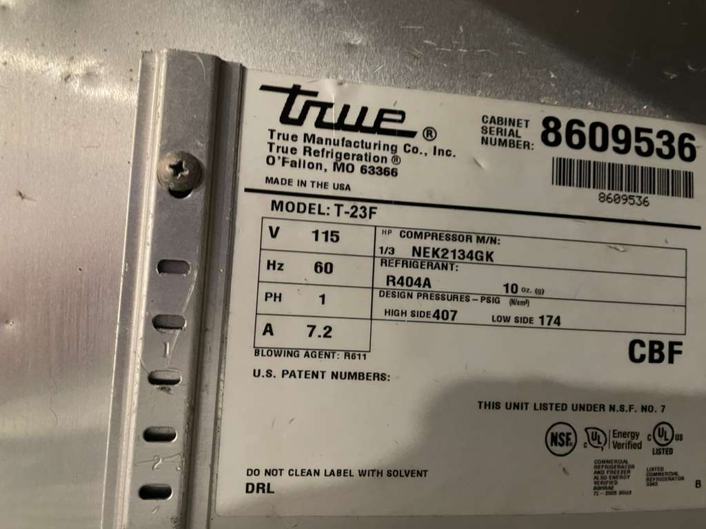 High-Grade Condition – True T-23F Commercial Reach-In Freezer – 115V / Single Phase – Fully Tested & Working!