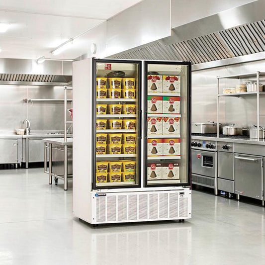 High-Quality Condition – Master-Bilt BLG-48HD – 49 Cu. Ft. Commercial Two Glass Door Freezer Merchandiser – Bottom-Mount Refrigeration – R404A – 208-230V – Fully Tested & Operational!