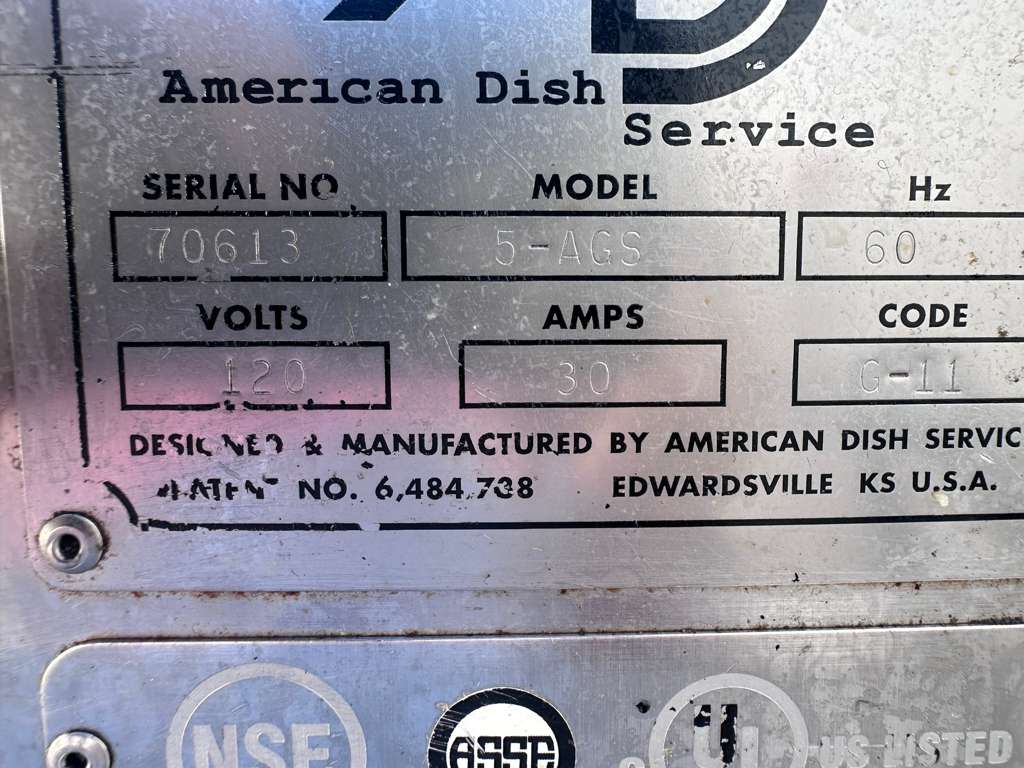 Prime Condition – American Dish Service 5-AGS – Commercial Glass Washer – 120V – NSF Listed – Fully Tested & Operational!