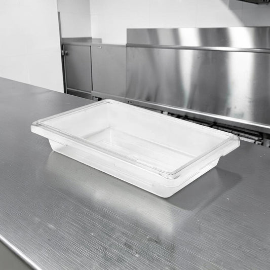 Well-Maintained Condition – Cambro 12183CW135 – 1.75-Gallon Clear Camwear Food Storage Container – 12″ × 18″ × 3.5″ – NSF Listed – Fully Inspected & Ready for Use!