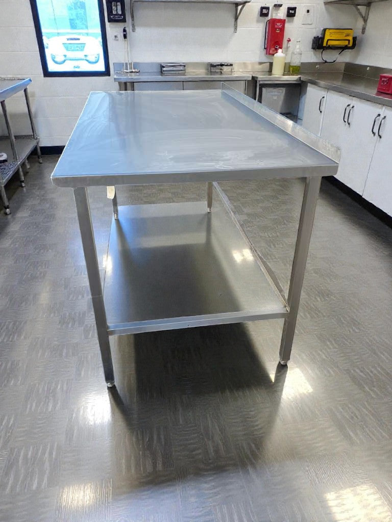 High-Grade Condition – Stainless Steel Commercial Work Table w/ Backsplash – Fully Inspected & Ready for Use