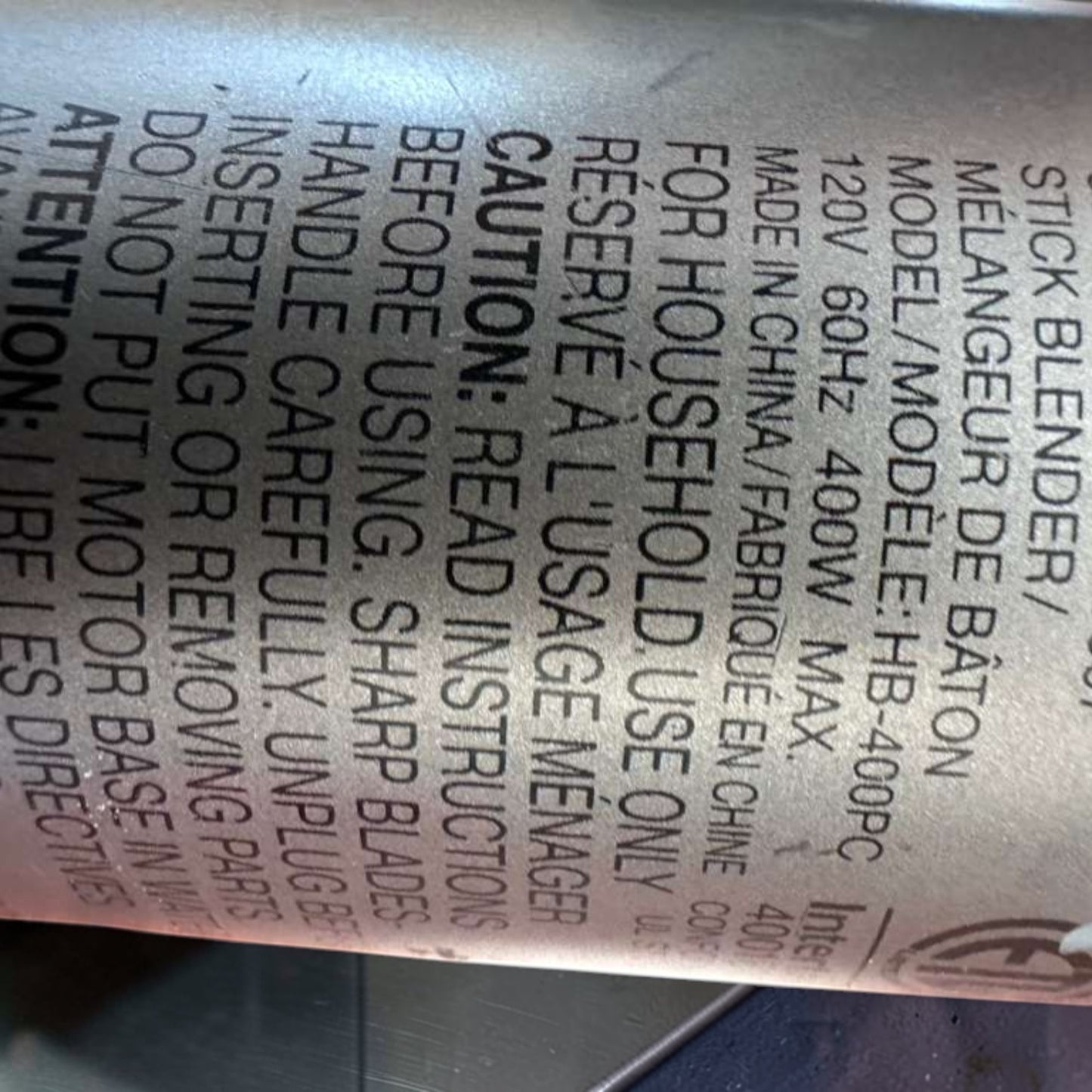 Excellent Condition – Cuisinart HB-400PC Commercial Stick Blender – 400W – Handheld Immersion Mixer – Fully Tested & Operational!