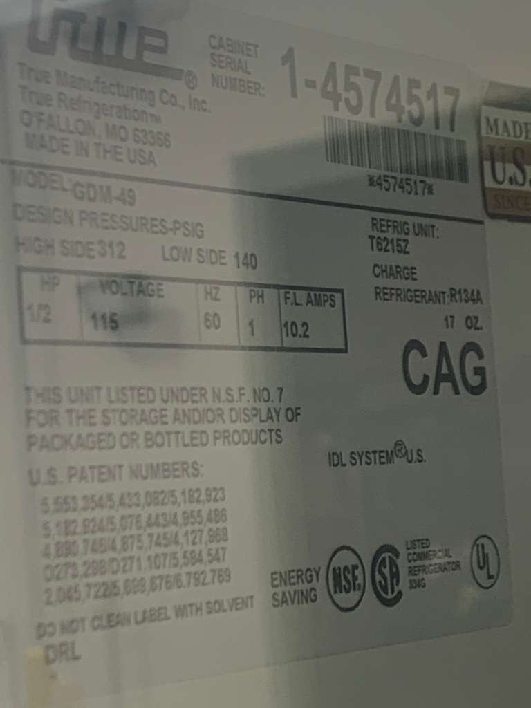 Premium Condition โ True GDM-49 Glass Door Merchandiser Refrigerator โ 115V โ Fully Tested & Working!
