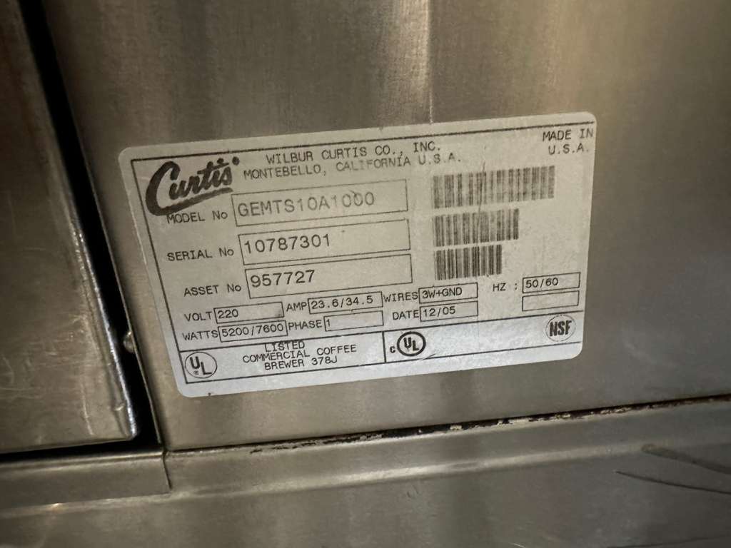 Exceptional Condition – Curtis GEMTS10A1000 Gemini G3 – Twin 1.5 Gallon Commercial Satellite Coffee Brewer – 220V – UL & NSF Listed – Fully Tested & Operational!