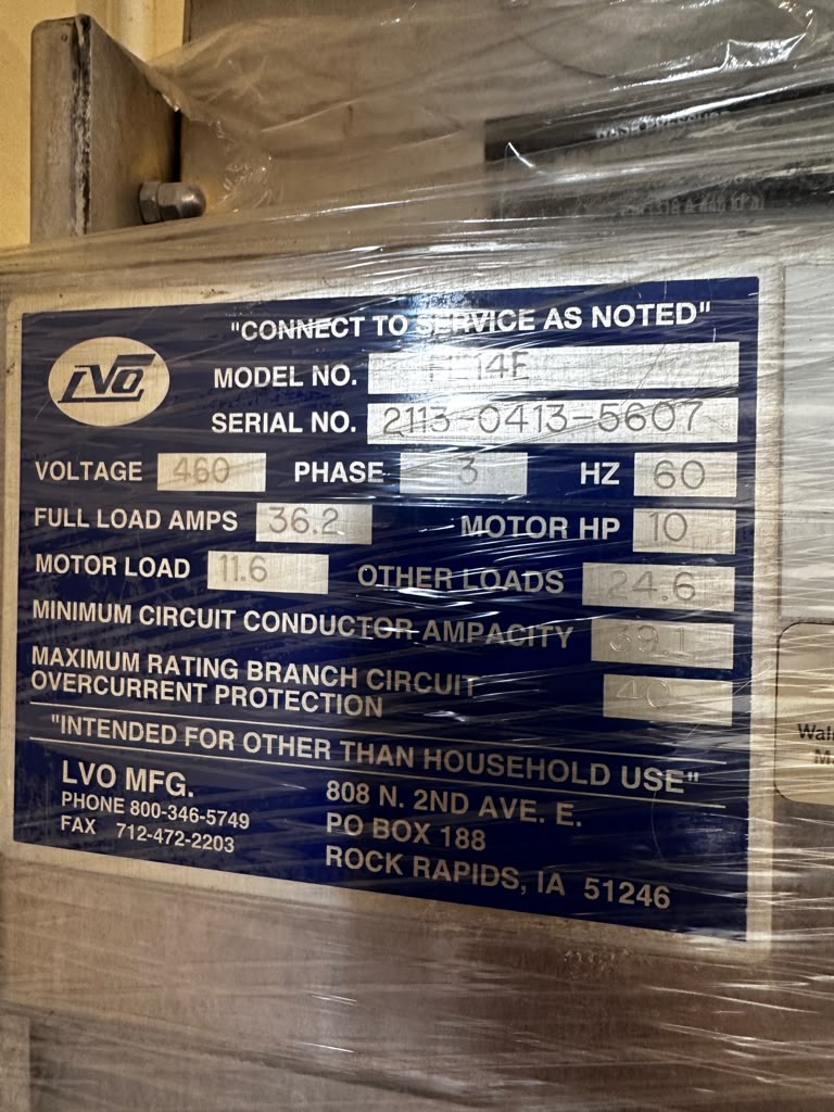 Outstanding Condition – LVO FL14F – 14-Pan Front-Load Commercial Pot, Pan, Bowl & Utensil Washer – 460V 3-Phase – Fully Tested & Operational!