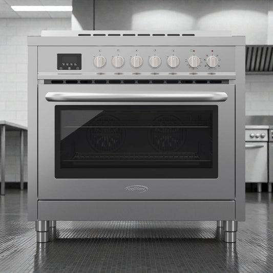Brand New Premium Condition – KoolMore KM-FR36EE-SS – 36 in. Professional Electric Range – Stainless Steel with Legs – 4.3 Cu. Ft. – UL Certified – Never Used in Original Box!