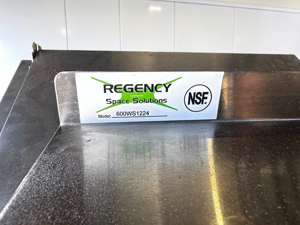 Elite Condition – Regency 600WS1224 – 24″ x 12″ NSF Stainless Steel Solid Wall Shelf – 210-Lb. Capacity – New & Ready for Installation!