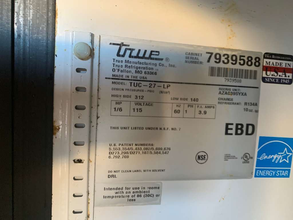 Immaculate Condition – True TUC-27-LP Undercounter Refrigerator – 115V / Single Phase – Fully Tested & Working!
