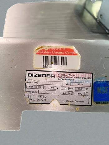 Immaculate Condition – Bizerba SE8 Manual Meat Slicer – 13″ Blade – Stainless Steel – Commercial Grade – UL Listed – Fully Tested & Operational!