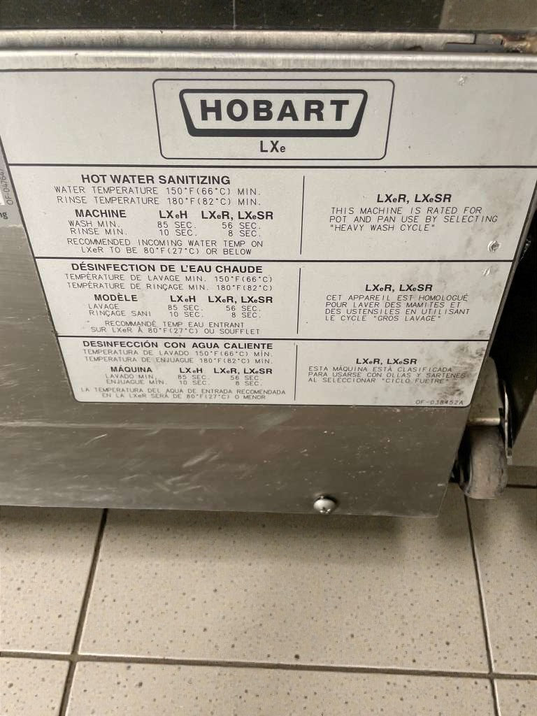 Immaculate Condition – Hobart LXe Undercounter Commercial Dishwasher - 120V / Single Phase - Fully Tested & Working!
