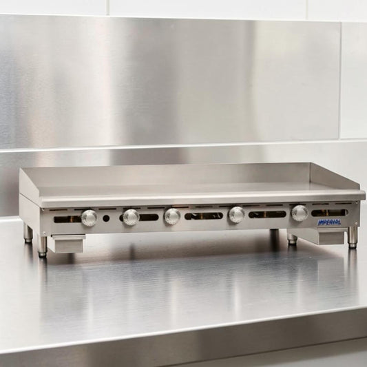 Superior Condition – Imperial ITG-60 60" Commercial Gas Griddle – 1" Steel Plate – Thermostatic Controls – Natural Gas – Fully Tested & Operational!