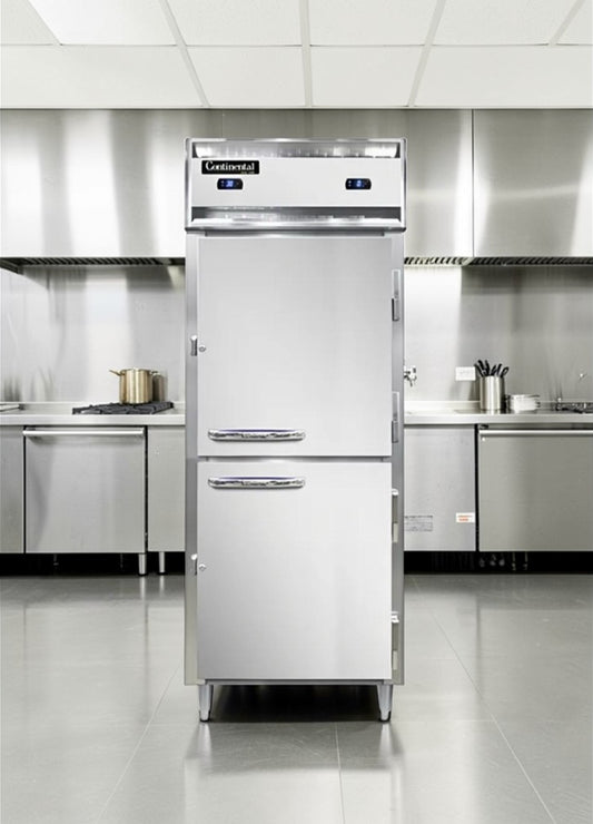 Immaculate Condition – Continental D1RFESNSAHD Reach-In Refrigerator/Freezer – Dual Temp – 1 Section – 115V – Commercial Stainless Steel – Fully Tested & Operational!