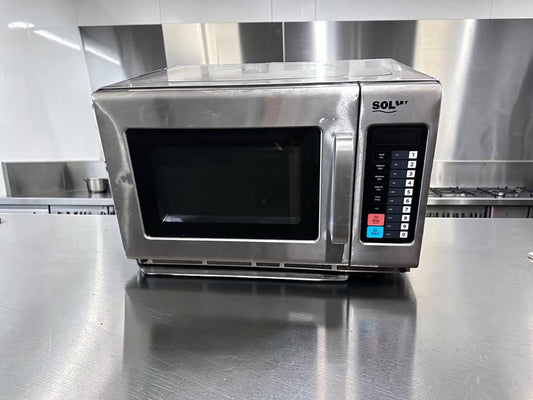 Elite Condition – Solwave 180MW1200T – Commercial Stainless Steel Microwave Oven – 1.2 Cu. Ft. – 120V – 1200W – UL & ETL Listed – Fully Tested & Operational!