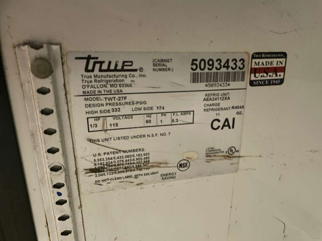 Premium Condition – True TWT-27F Undercounter Freezer – 115V / Single Phase – Fully Tested & Working!