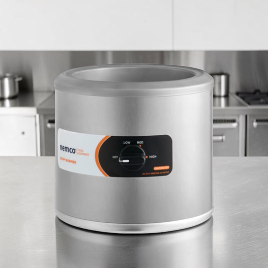 Brand New Condition – Nemco 6100A – 7 Qt. Countertop Food / Soup Warmer – Stainless Steel – 120V – 550W – NSF & ETL Listed – Ready for Commercial Use!