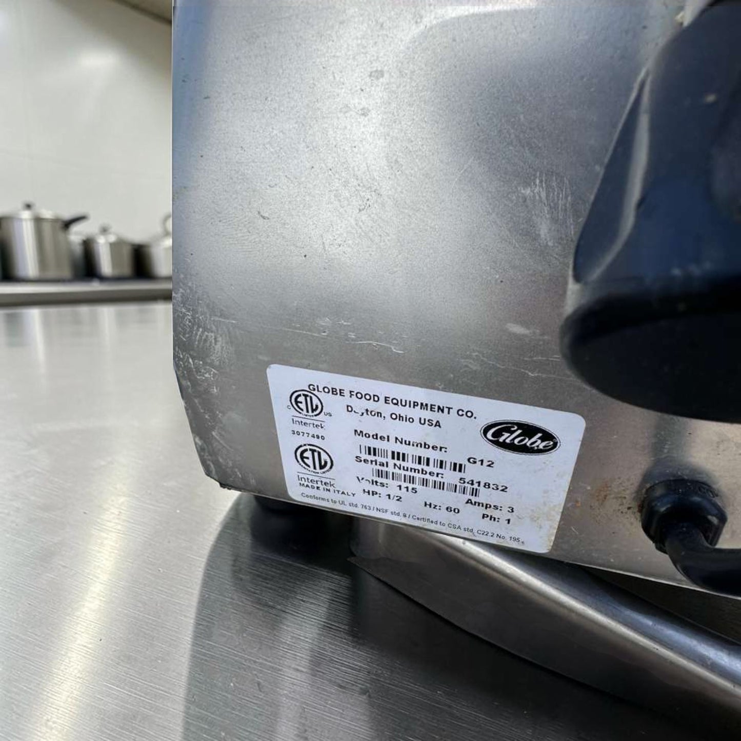 Elite Condition – Globe G12 12" Commercial Manual Meat Slicer – 1/2 HP – Heavy Duty Gravity Feed – Fully Tested & Operational!