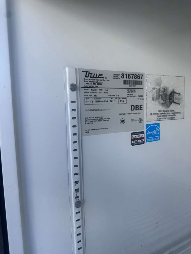 Superior Condition – True GDM-49F-LTF-HC~TSL01 – 54" Two-Section Black Glass Door Freezer Merchandiser – LED Lighting – 8 Shelves – 220V – NSF / UL Listed – Fully Tested & Operational!