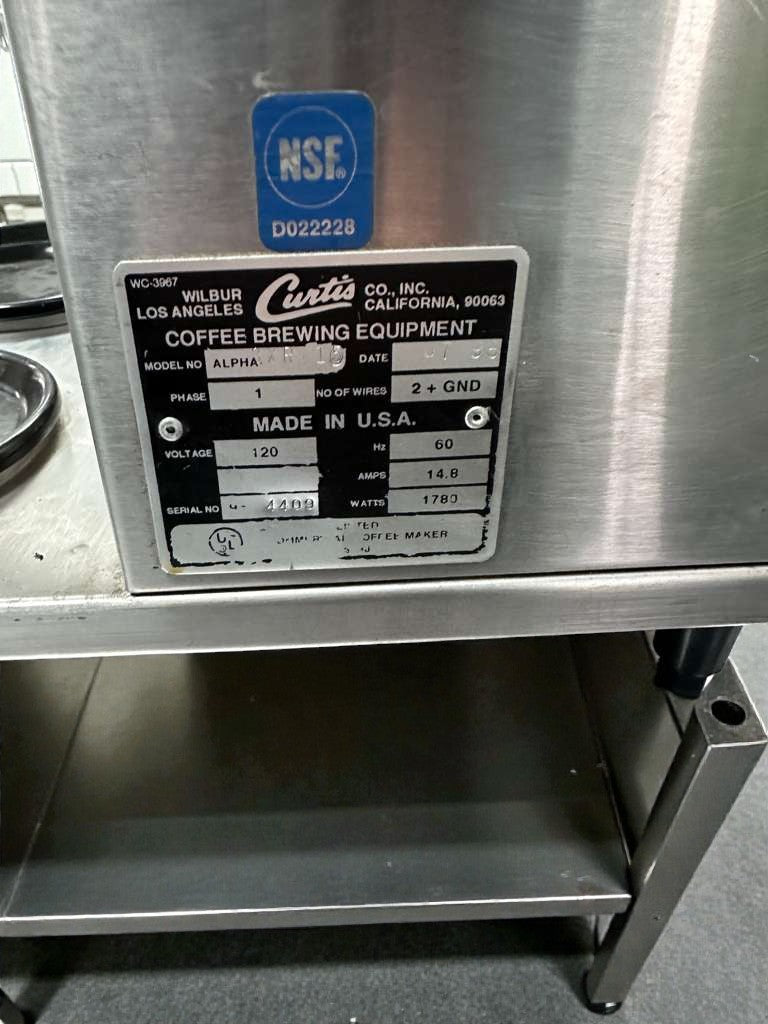 Like-New Condition – Curtis Alpha 3 – Automatic Commercial Coffee Brewer – 120V – UL & NSF Listed – Fully Tested & Operational!