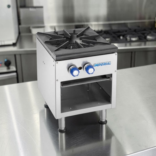 Outstanding Condition – Imperial ISPA-18 Single Burner Stock Pot Range – Heavy-Duty Gas – Commercial Stainless Steel – Fully Tested & Operational!