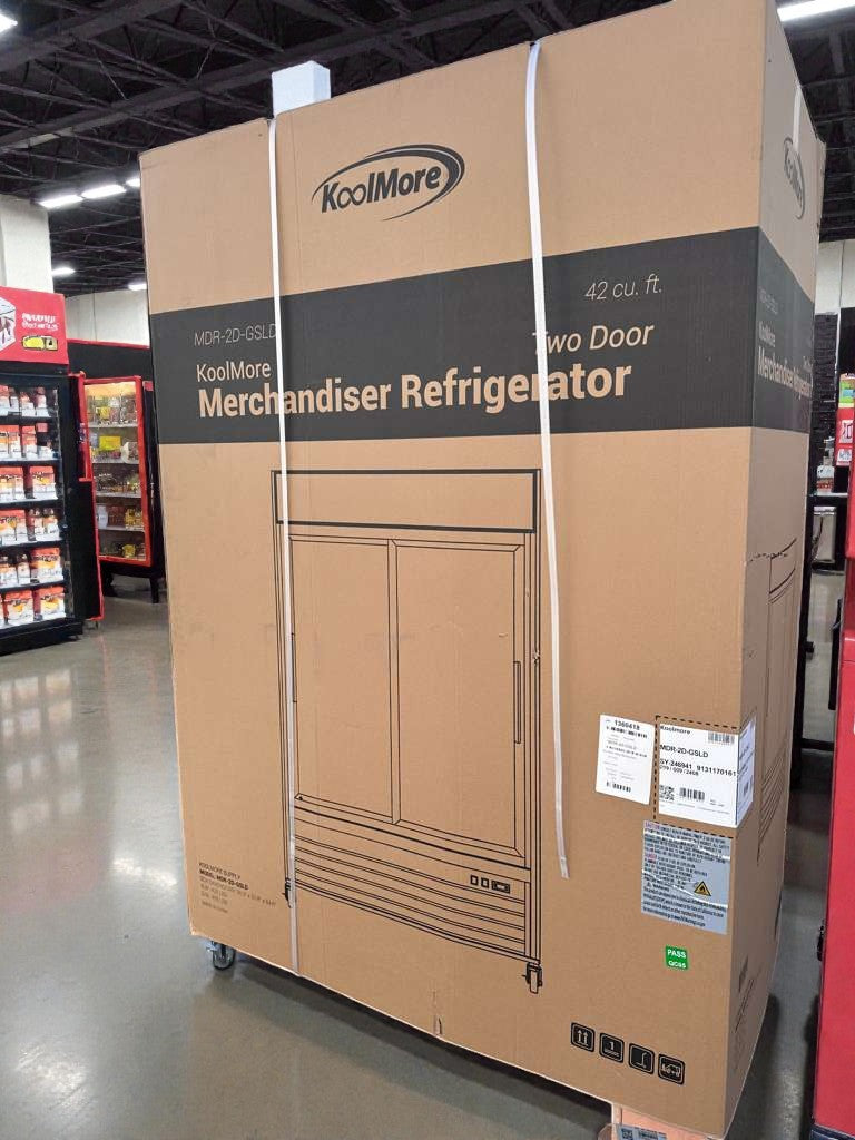 Brand New – Koolmore 53" Two-Door Glass Merchandiser Refrigerator