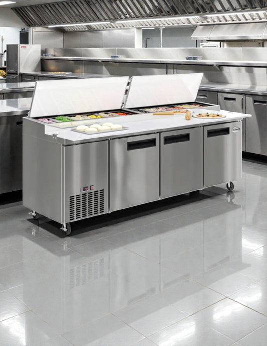 Brand New – Scratch & Dent – Koolmore 72" Refrigerated Pizza Prep Refrigerator