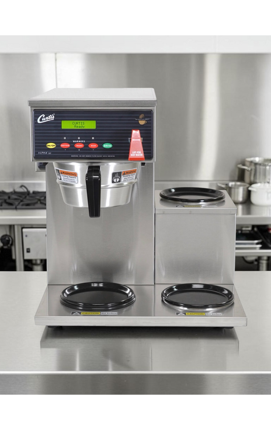 First-Class Condition – Wilbur Curtis ALPHA-IIIS – Commercial 3-Station Coffee Brewer – Stainless Steel – Fully Tested & Operational!