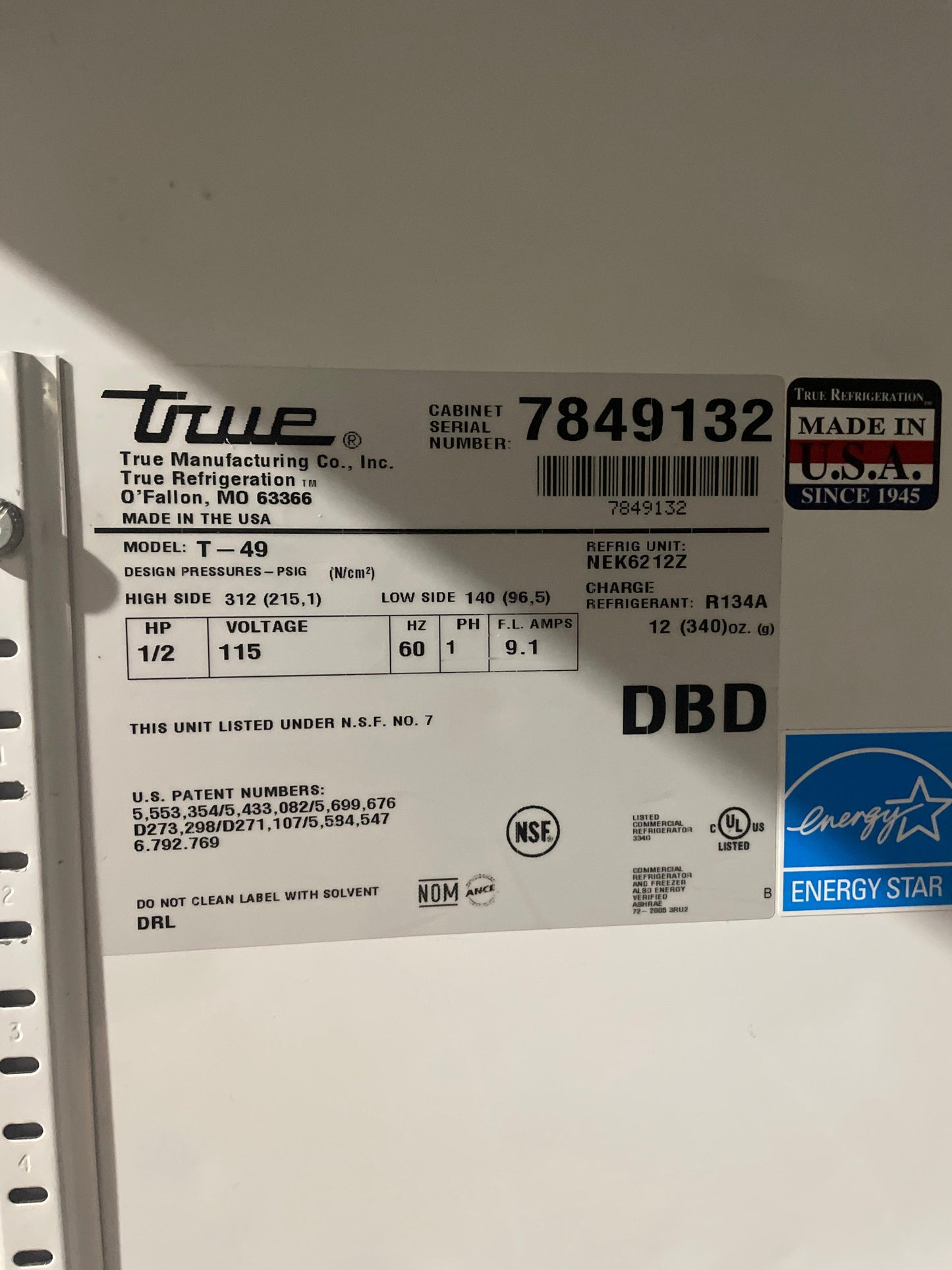 Exceptional Condition – True T-49 Commercial Reach-In Refrigerator – 115V / Single Phase – Fully Tested & Working!