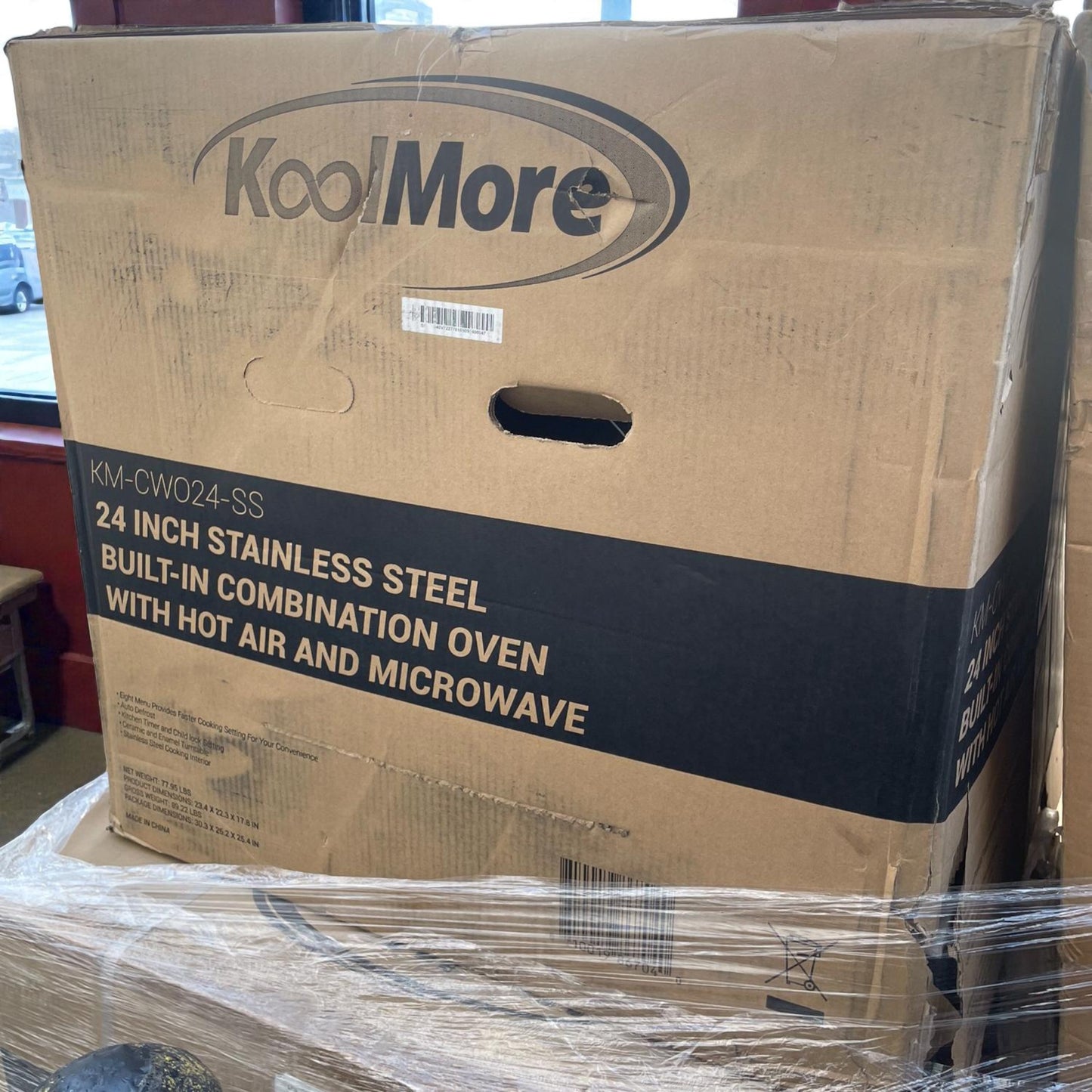 Brand New in Original Box – Pristine Condition – KoolMore KM-CWO24-SS – 24 in. Stainless Steel Built-In Convection Oven with Microwave – 120V !