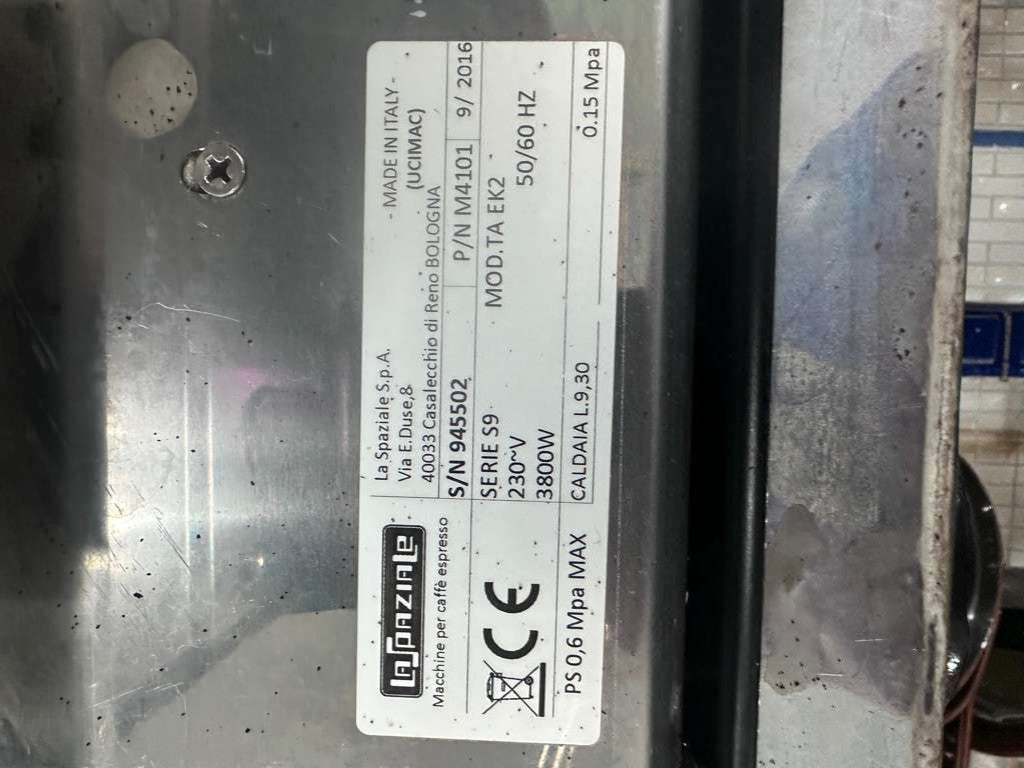 Outstanding Condition – La Spaziale S9 EK2 – 2 Group Commercial Espresso Machine – 230V – Made in Italy – Fully Tested & Operational!