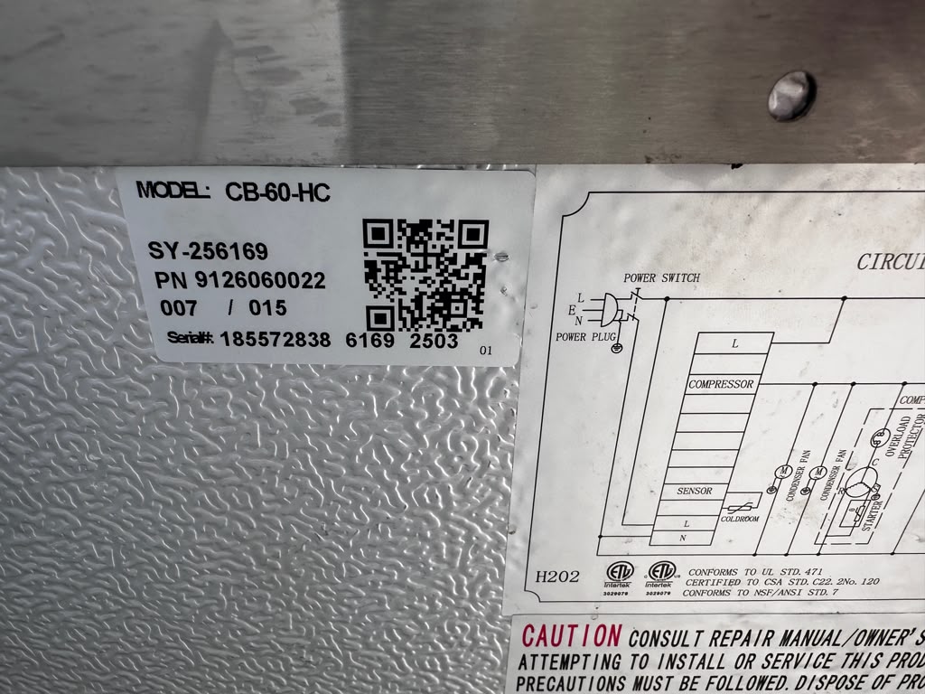 Optimal Condition – Cooler Depot CB60 – 60" Commercial Two-Drawer Refrigerated Chef Base – Heavy-Duty Stainless Steel Top – 115V – NSF-Compliant Design – Fully Tested & Operational!