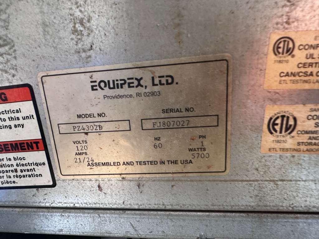 Superior Condition – Equipex PZ-4302D Sodir – Countertop Pizza Deck Oven – Commercial Electric Oven – 208–240V – Fully Tested & Operational!
