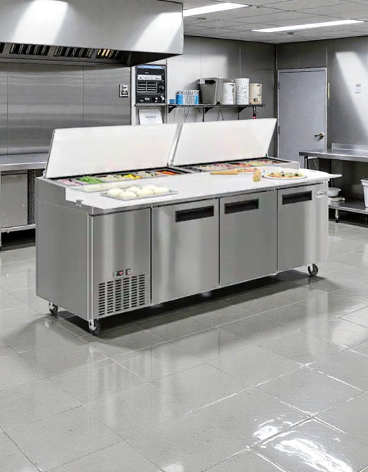 Brand New – Scratch & Dent - Koolmore 72" Commercial Refrigerated Prep Station Cold Table