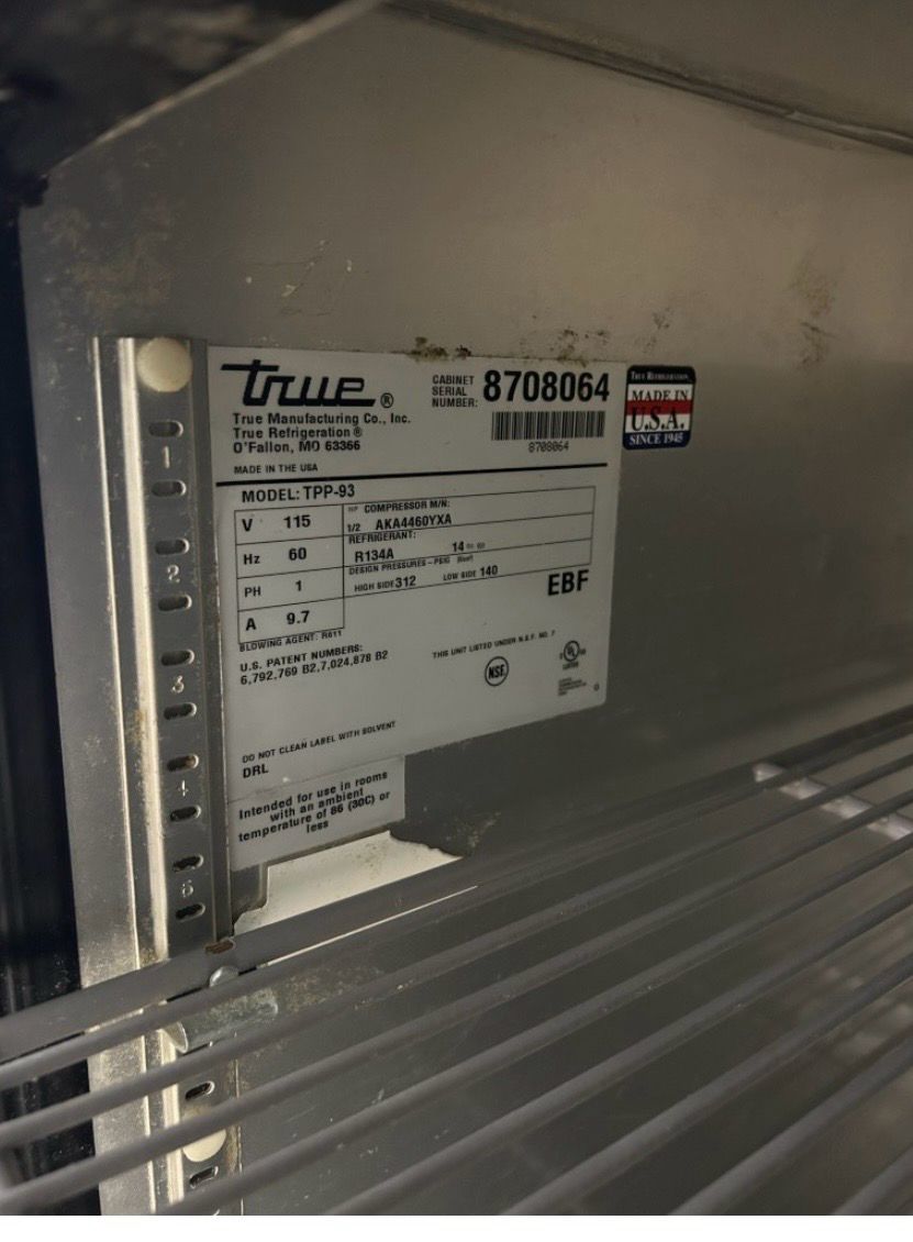 Premium Condition – True TPP-93 Commercial Refrigerated Prep Table – 115V / Single Phase – Fully Tested & Working!