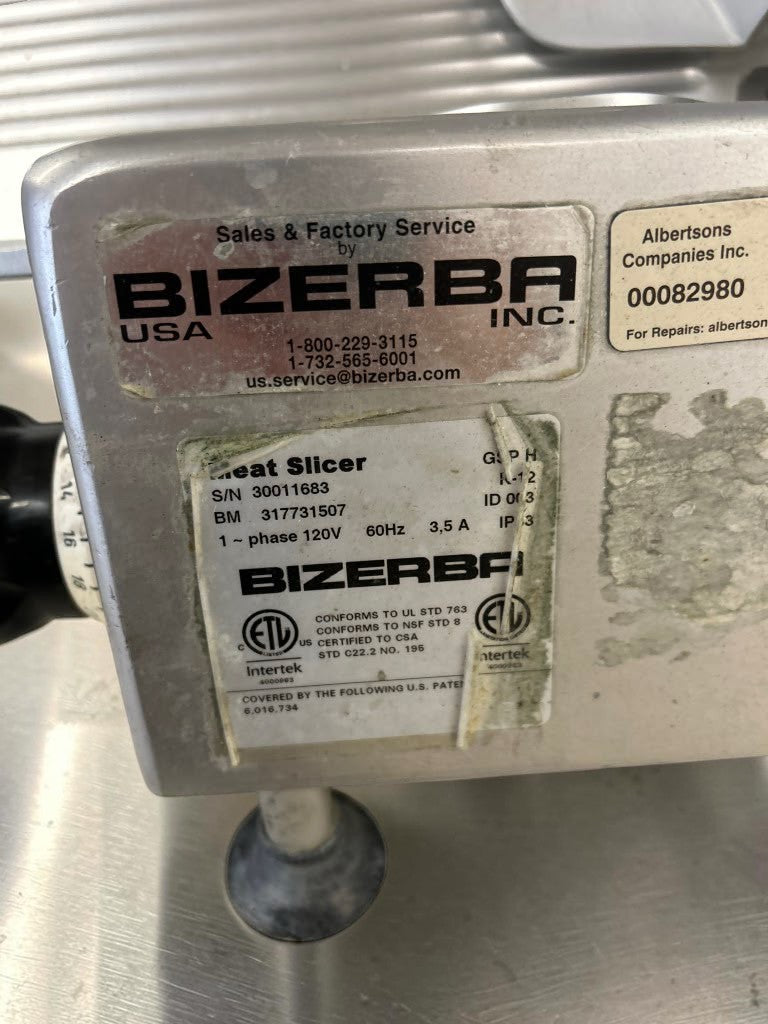 Exceptional Condition – Bizerba GSP H MAX-1 – 13-Inch Maximum Security Manual Gravity Feed Meat Slicer – 1/2 HP – 120V – Fully Tested & Operational!