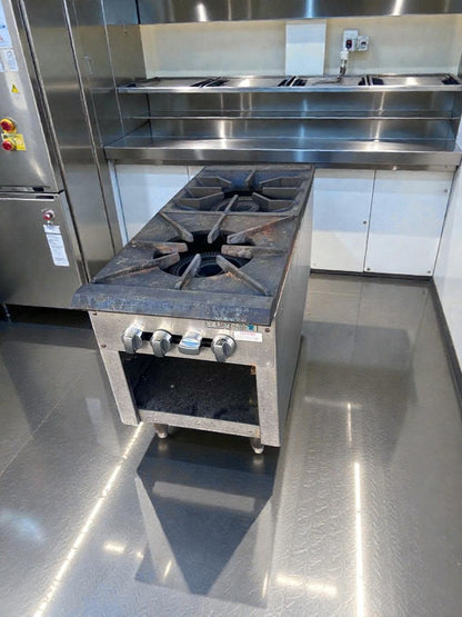 Outstanding Condition – Commercial 2-Burner Gas Hot Plate Range – Heavy-Duty Cast Iron – NSF Style – Fully Tested & Working!