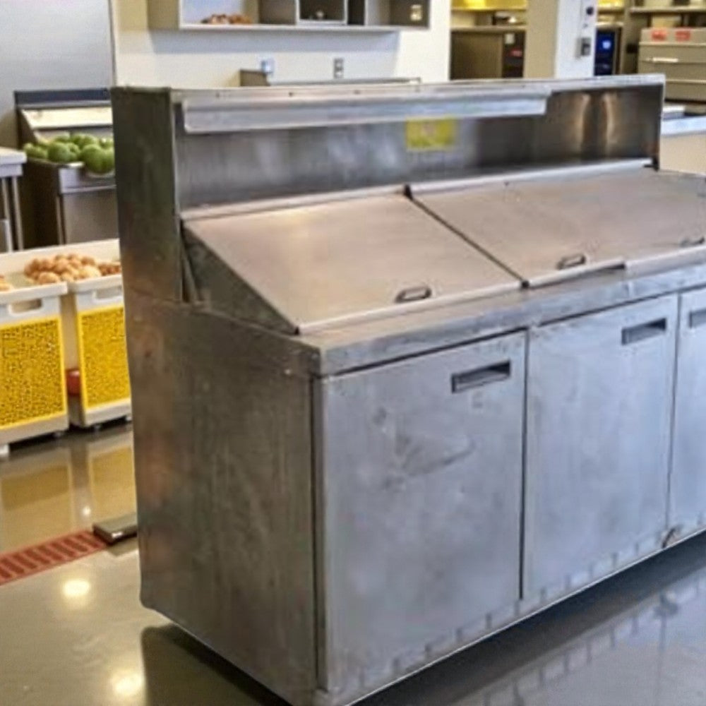 Prime Condition – Commercial Stainless Steel Refrigerated Sandwich Prep Table – 3 Door – Fully Tested & Operational!