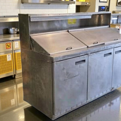 Prime Condition – Commercial Stainless Steel Refrigerated Sandwich Prep Table – 3 Door – Fully Tested & Operational!
