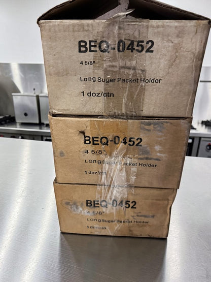 Brand-New Condition – Tuxton BEQ-0452 – Eggshell China Sugar Packet Holders / Caddies – 12 per Case – 36 Pieces Total – Ready for Immediate Service!